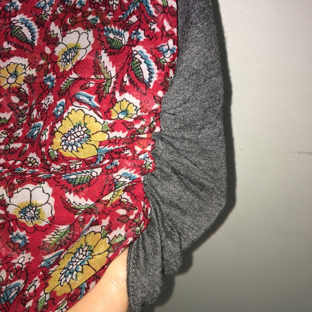 Anthropologie Tiny Floral Print Cap Sleeve Top - Picture 8 of 16